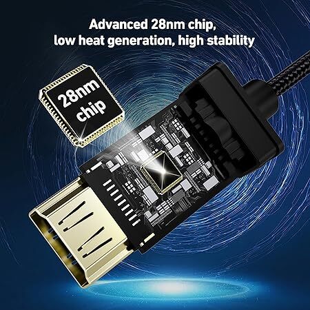BENFEI USB C - HDMI 2.1 アダプター (8K@60Hz、4K@240Hz、アルミニウムシェル、ナイロン編み) iPhone 15/16 Pro/Max、MacBook Pro/Air