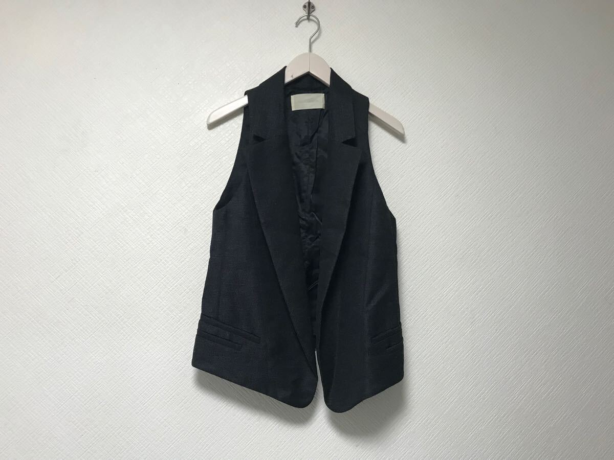 美品本物マウログリフォーニMAUROGRIFONIウールドレスベストジレレディースワークビジネススーツモードゴルフドレスグレー38Mイタリア製