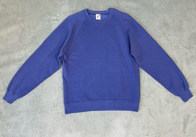 80\'s 90\'s американский производства JERZEES Jerseys тренировочный blank solid la gran синий blue L [la-1127]