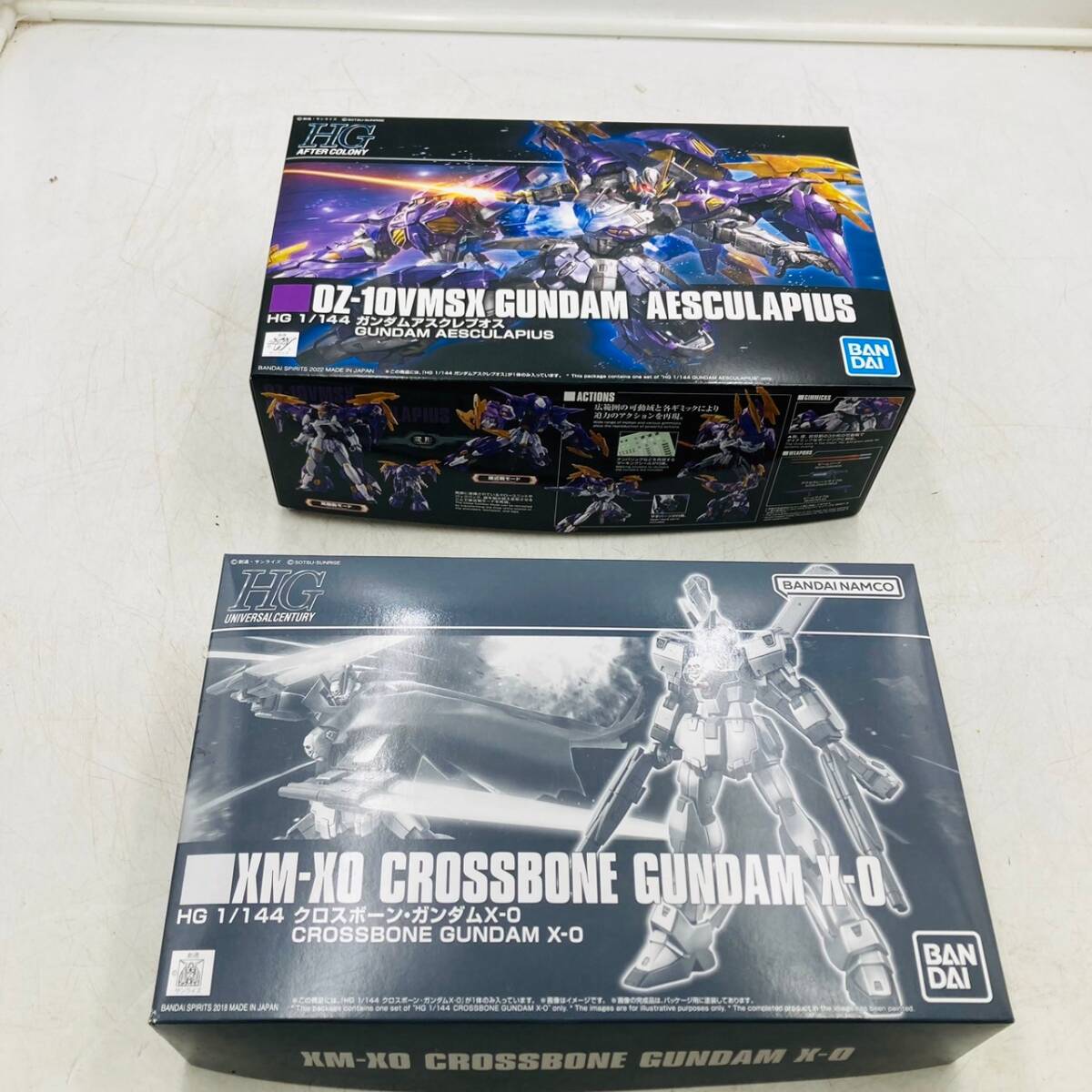 【送料無料】クロスボーン・ガンダム X-0＆ガンダムアスクレプオス★未組立★HGガンプラ2体セット　コレクター必見