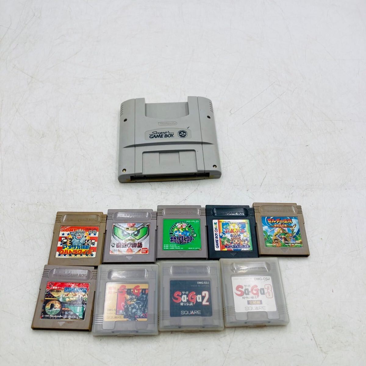 【送料無料】懐かしの名作　ゲームボーイソフトまとめ＆スーパーゲームボーイ付属