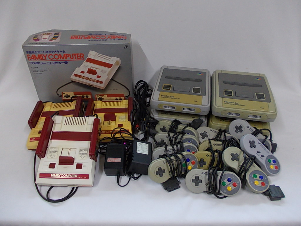 ③ゲーム機 本体8台まとめ売り ジャンク品 任天堂 ファミコン スーパーファミコン コントローラ 等 部品取り等に！
