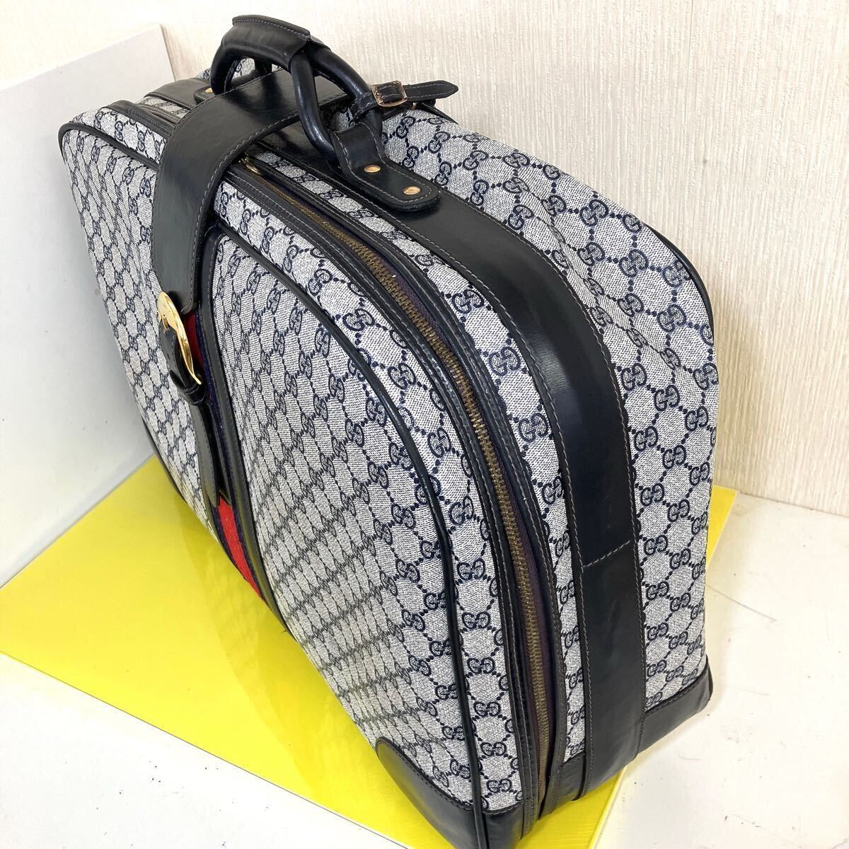 GUCCI グッチ GG柄 キャンバス レザー オールドグッチ トラベル GUCCI グッチ GG柄 キャンバス レザー オールドグッチ トラベル