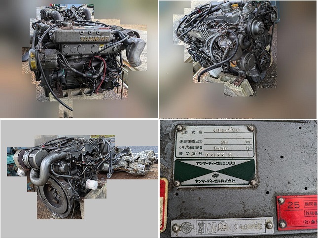 ヤンマー エンジン 4JH-TZ2 48PS メーター付 船舶 ボート 漁船 ヤンマー エンジン 4JH-TZ2 48PS メーター付 船舶 ボート 漁船