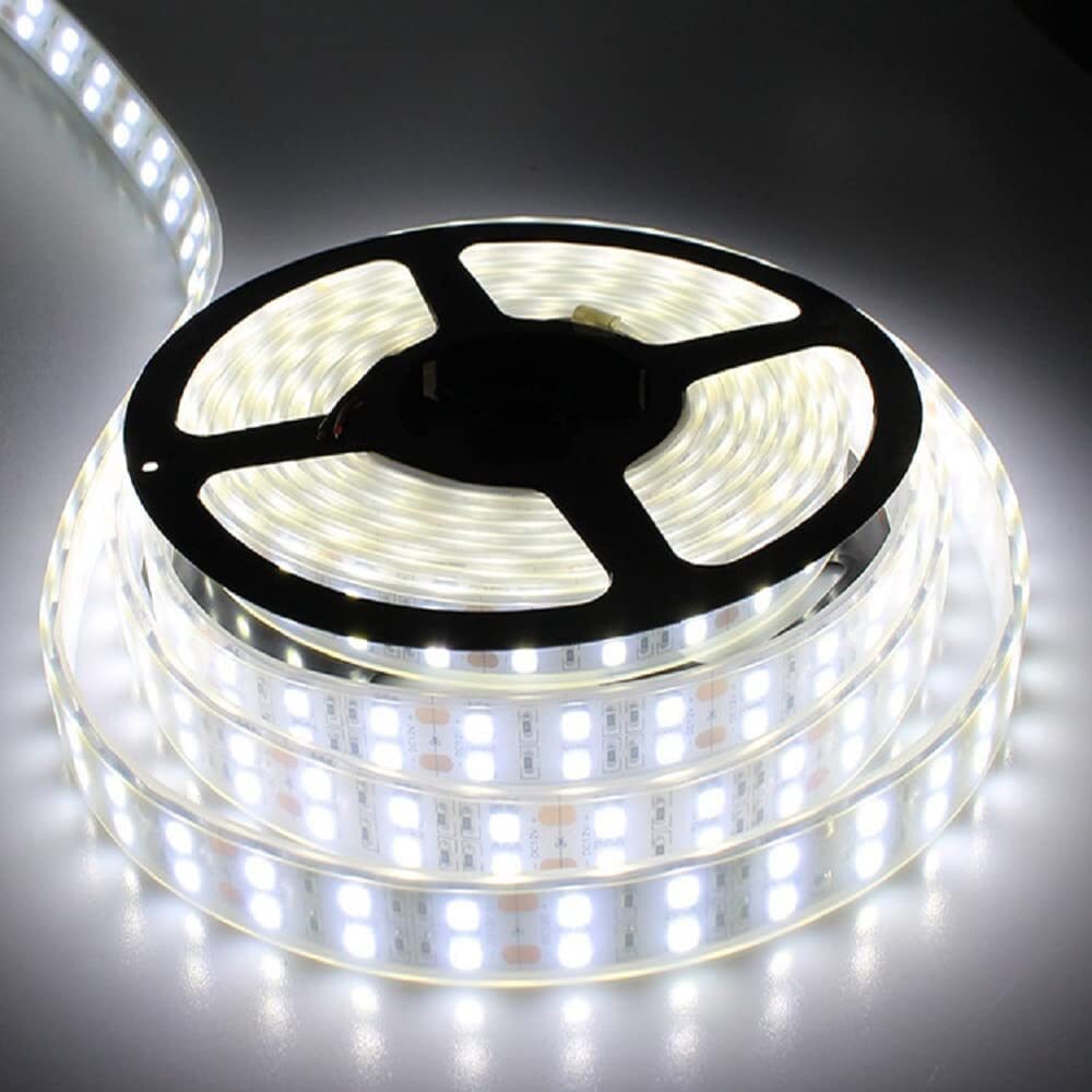 LEDテープライト高輝度 5m 防水 12V 600連SMD5050 二列式 強力 簡単設置 明るい おしゃれ 長持ち
