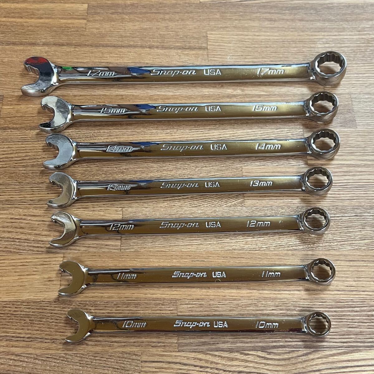 ★ Snap-on 絶版品クイックコンビネーションレンチ SRXM 10mm 11mm 12mm 13mm 14mm 15mm 17mm 7本セット★スナップオン