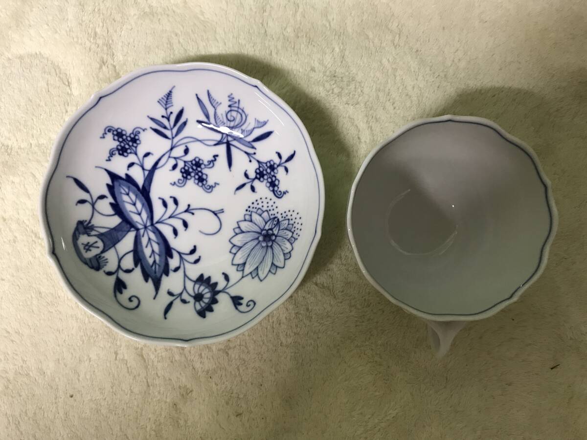 美品 保管品 カケなし マイセン ブルーオニオン カップ 美品 保管品 カケなし マイセン ブルーオニオン カップ