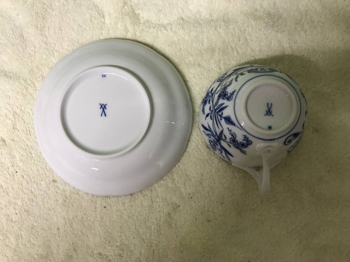 美品 保管品 カケなし マイセン ブルーオニオン カップ 美品 保管品 カケなし マイセン ブルーオニオン カップ
