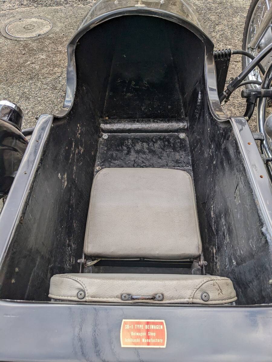 公認!!側車付オートバイ登録3人乗り昭和44年式 カワサキ W1S 公認!!側車付オートバイ登録3人乗り昭和44年式 カワサキ W1S