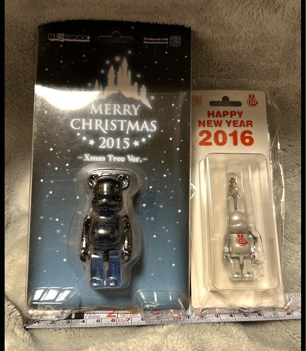 ベアブリック BE RBRICK メディコムトイ2種 20015MerryChristmas 2016HappyNewYear