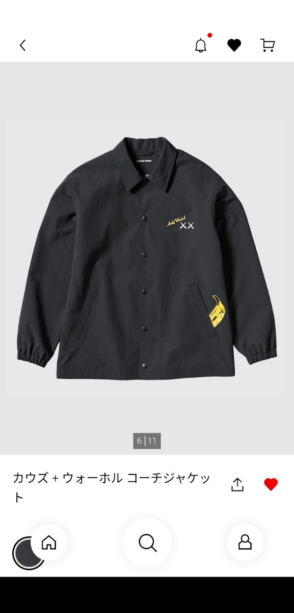 未使用　完売　ユニクロ　カウズ　ウォーホル　アンディウォーホル　kaws　コーチ　ジャケット　4XL　大きいサイズ　オンライン限定