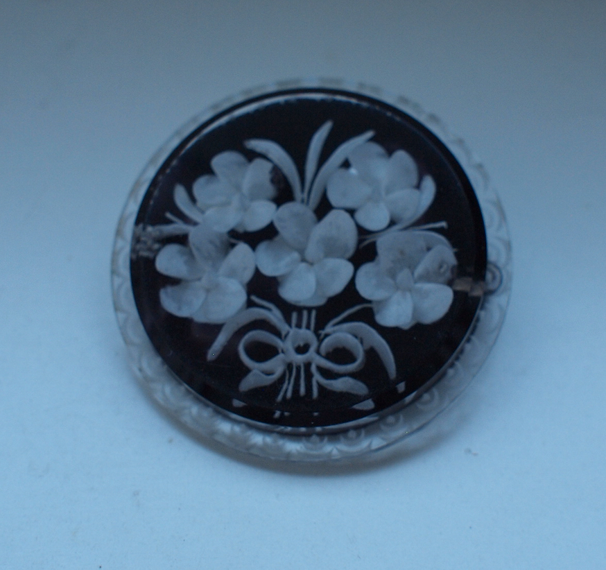 ルーサイト ブローチ 花 Lucite フランス ビンテージ 美品