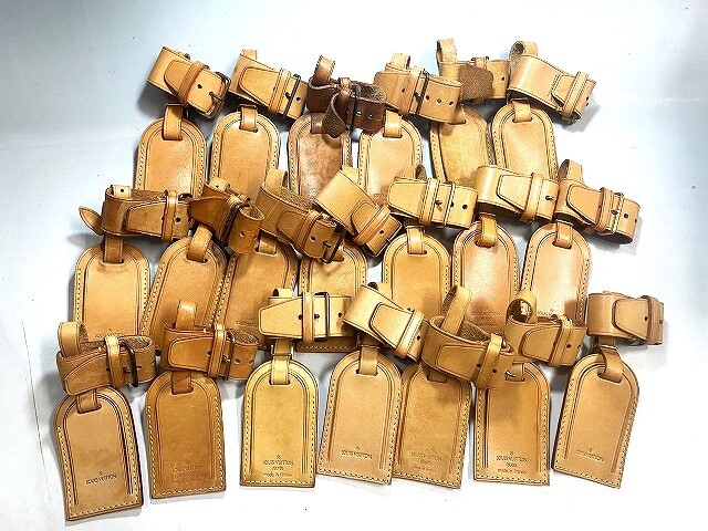 1円～ まとめ売り 中古 LOUIS VUITTON ルイヴィトン ポワニエ/ネームタグ 20点セット ヌメ革 バッグ用 チャーム 小物 アクセサリー