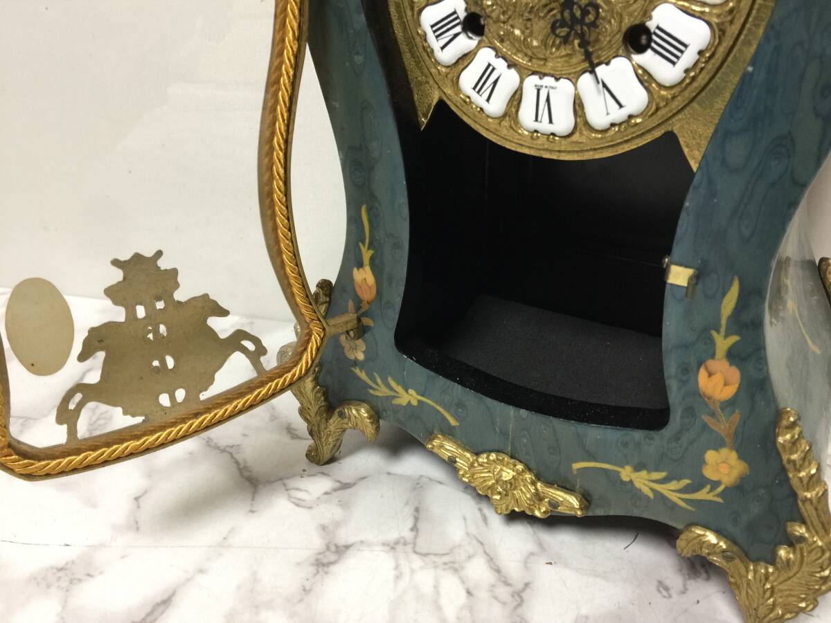 Franz Helmle フランツ・ヘルムレ 置時計 ゼンマイ式 高さ約42cm Franz Helmle フランツ・ヘルムレ 置時計 ゼンマイ式 高さ約42cm
