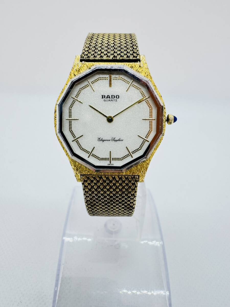 09212608 ◇ RADO ラドー Elegance エレガンス 133.9003.2 ゴールド文字盤 スイス製 クォーツ QUARTZ QZ  レディース 腕時計 中古｜ラドー
