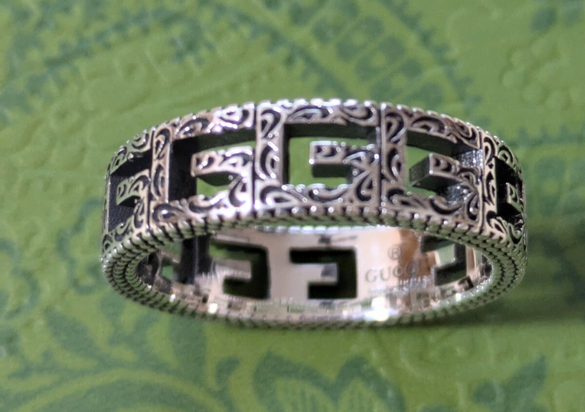 新品未使用 GUCCI 指輪 アラベスク シルバーリング 日本サイズ17号 ユニセックス リング