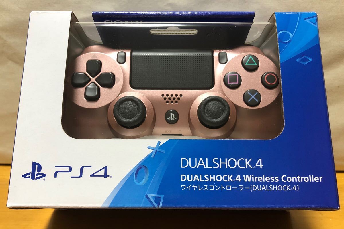 ★【純正品】PS4 ワイヤレスコントローラー デュアルショック4 (DUALSHOCK 4) ローズ・ゴールド (CUH-ZCT2J27)