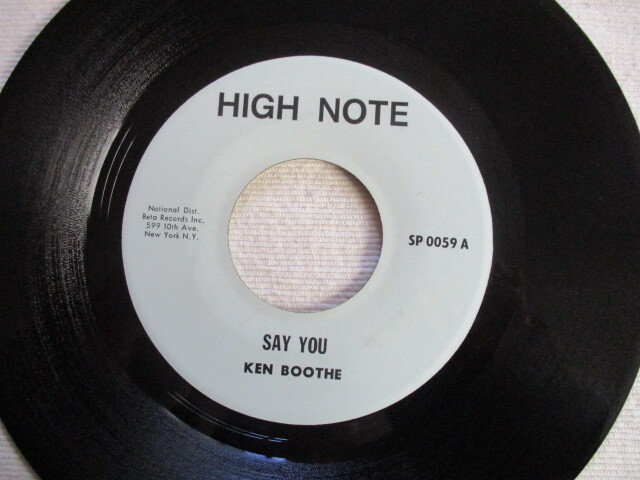 KEN BOOTHE 7！SAY YOU, LYN TAITT, US ORG！7インチ EP 45, 美盤