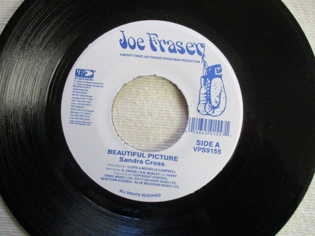 SANDRA CROSS 7！BEAUTIFUL PICTURE♪JAH LIVE, BOB MARLEY♪US 7インチ EP, 美盤