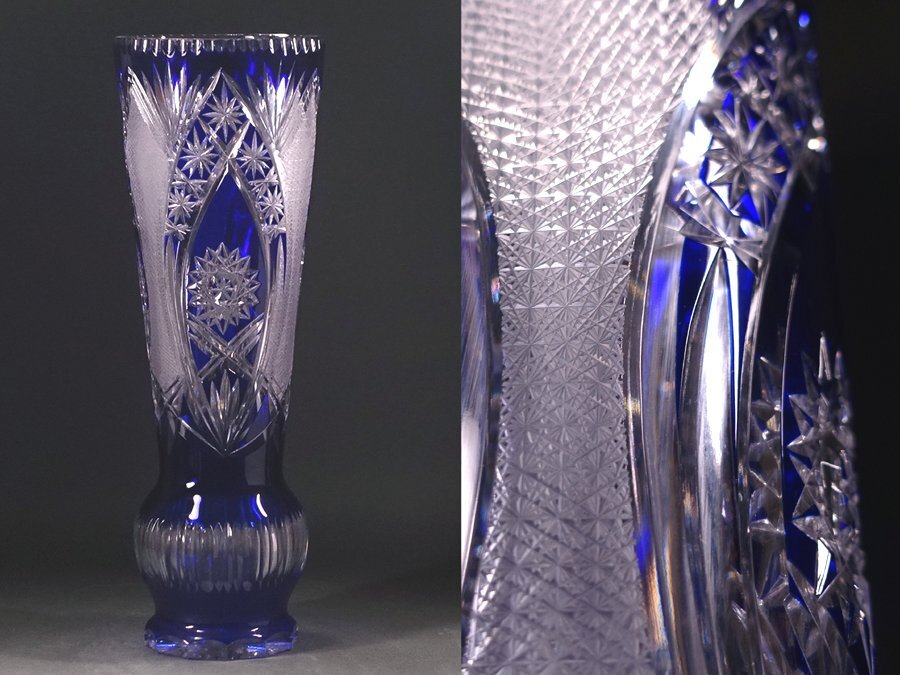 ドイツ製 ハンドカット クリスタルガラス フラワーベース Yahoo!オークション - ∇花∇ドイツ【LAUSITZER GLASS】 ハンド