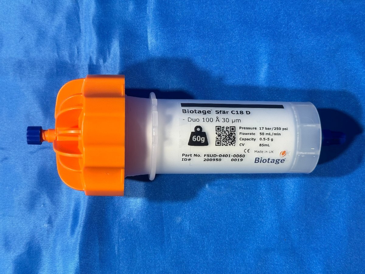 3137-22【Biotage】Flash用プレパックドカラムBiotage Sfar　型番：C18 D Duo 100 A 30 μm　※送料無料