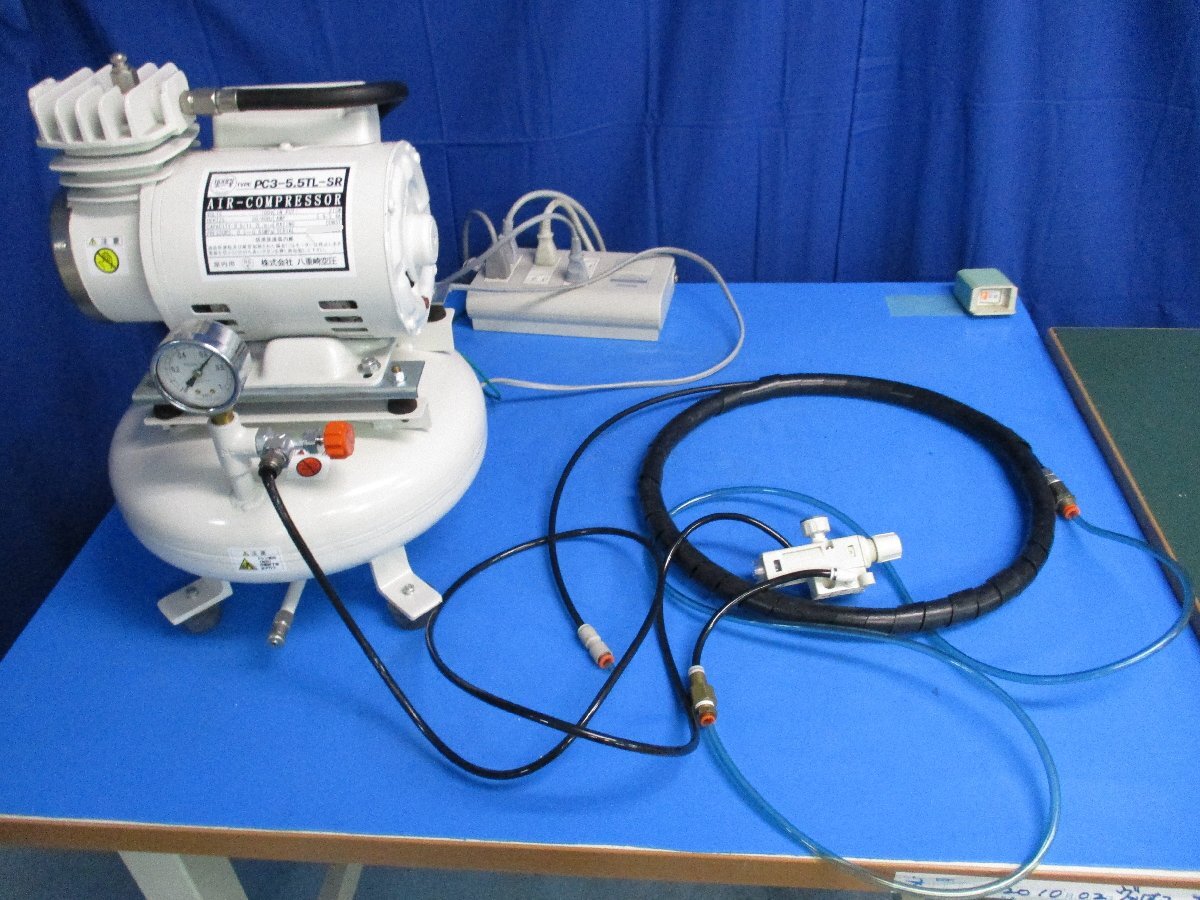 【新春セール！】899【八重崎空圧】AIR-COMPRESSOR　型番：PC3-5.5TL-SR
