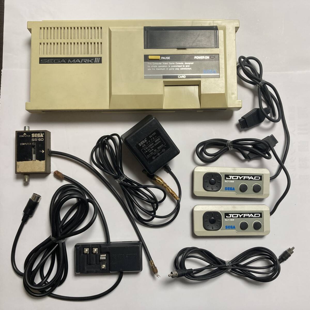 【動作品 箱なし】セガマークⅢ 本体 RFオートスイッチ付 (一部不良部品等あり)[SEGA MARKⅢ セガマーク3]