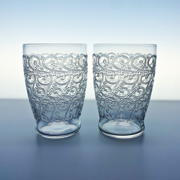 オールド バカラ ローハン クヴィユ グラス 2客 ペア セット BACCARAT ROHAN GOUVIEUX 樽型 7.9cm グーヴィユー ダンブラー 白 ワイン 美品