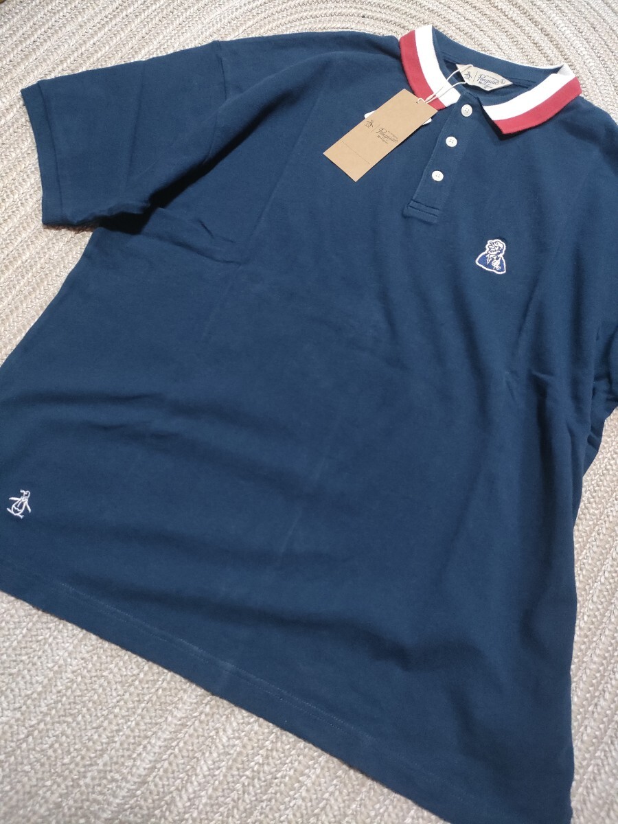 新品 未使用 Munsingwear マンシング ボギーマン 半袖 ポロシャツ L ネイビー 紺 メンズ ゴルフ