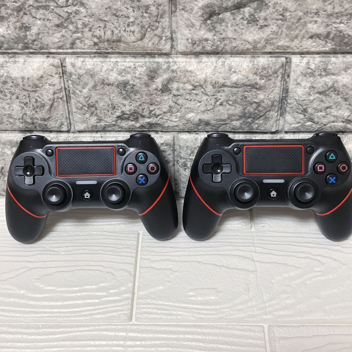 2個セット　PS4 コントローラー 無線 ワイヤレス4 高耐久ボタン 800mAh大容量バッテリー Turbo連射機能　PS4/PS4 Pro/Slim/PC対応