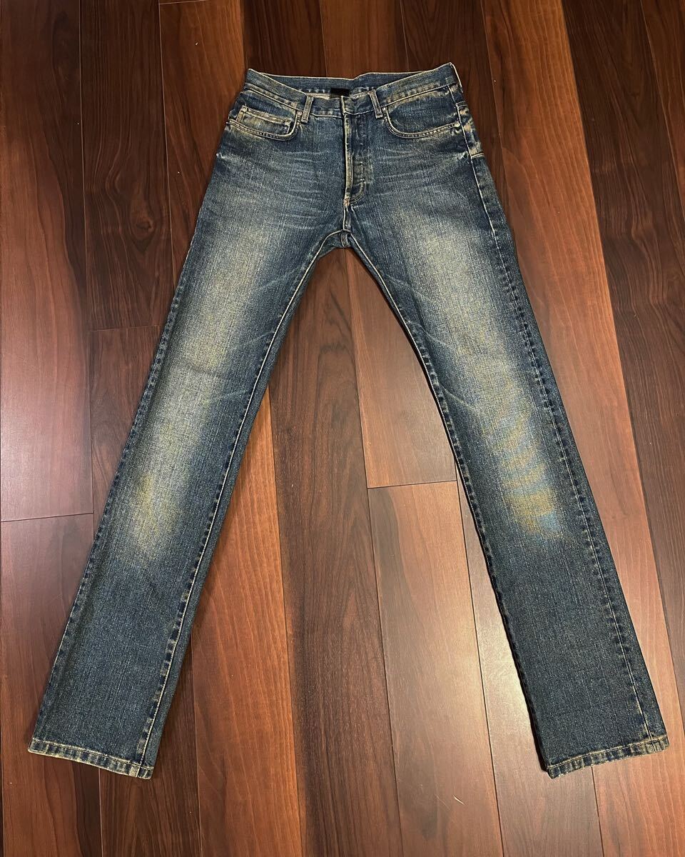 未使用 28 ディオールオム 2004AW 錆加工デニム セリーヌ及び 未使用 28 ディオールオム 2004AW 錆加工デニム セリーヌ及び