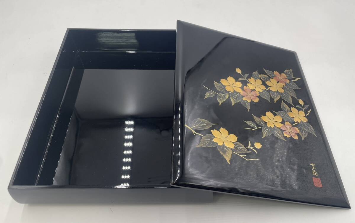 旧家蔵出し 未使用 美品 保管品】山吹 蒔絵 YAMABUKI 会津塗 本 旧家蔵出し 未使用 美品 保管品】山吹 蒔絵 YAMABUKI 会津塗 本