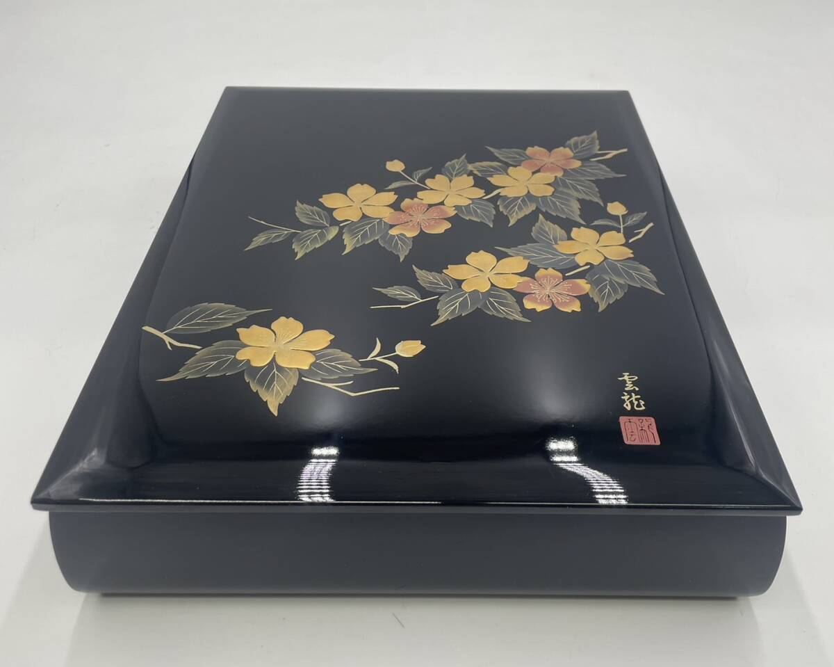 旧家蔵出し 未使用 美品 保管品】山吹 蒔絵 YAMABUKI 会津塗 本 旧家蔵出し 未使用 美品 保管品】山吹 蒔絵 YAMABUKI 会津塗 本