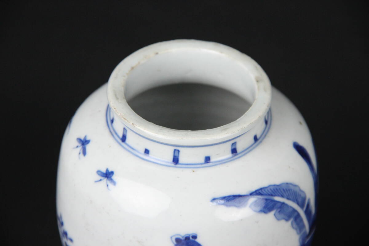 唐物 染付 清時代 南京染付 青花 壺 茶入 花瓶 花生 花入 陶磁器 唐物 染付 清時代 南京染付 青花 壺 茶入 花瓶 花生 花入 陶磁器