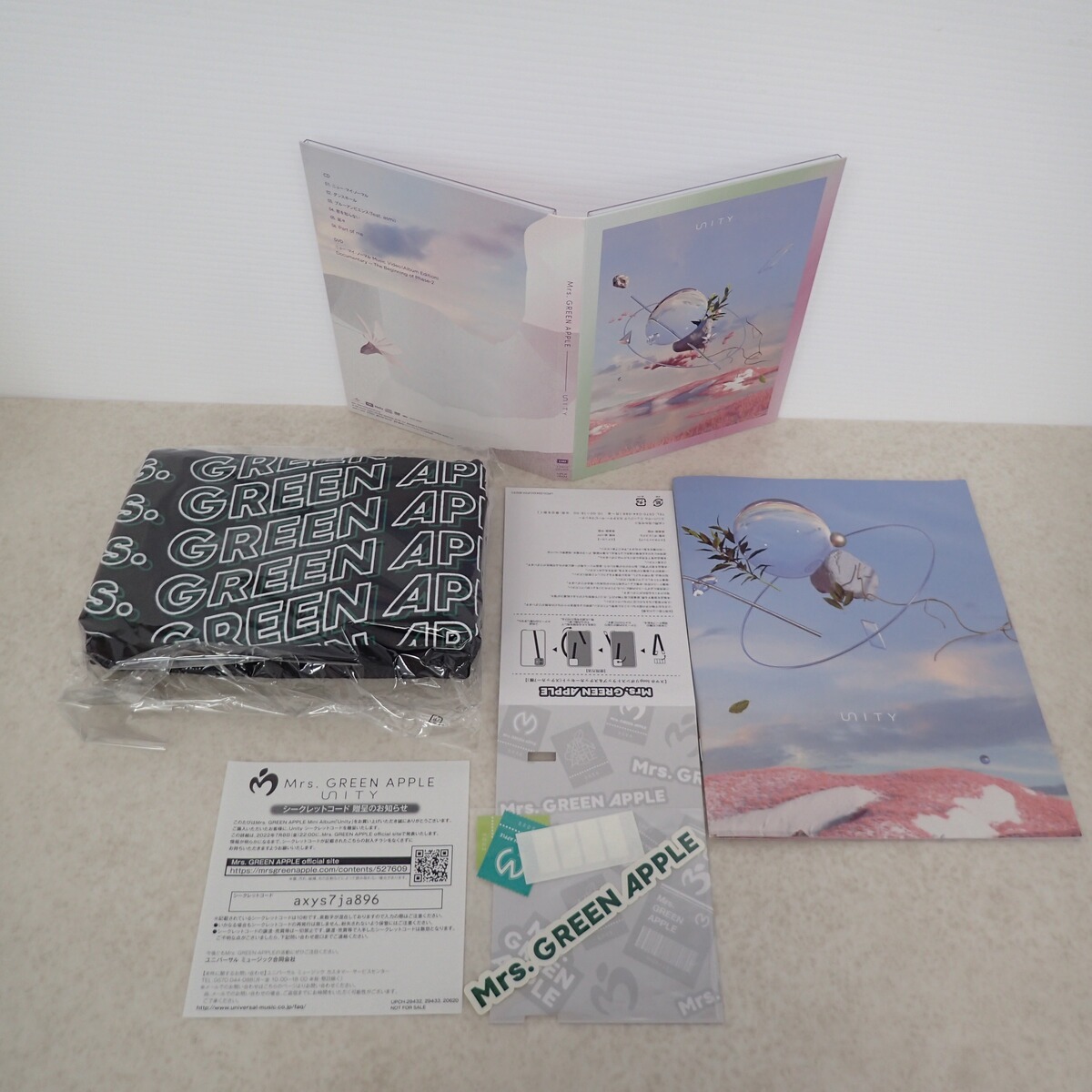 Mrs.GREEN APPLE DVD Unity 完全生産限定BOX 欠品無し Mrs. GREEN APPLE UNITY 完全生産限定盤 DVD+GOODS CD/一部グッズ欠