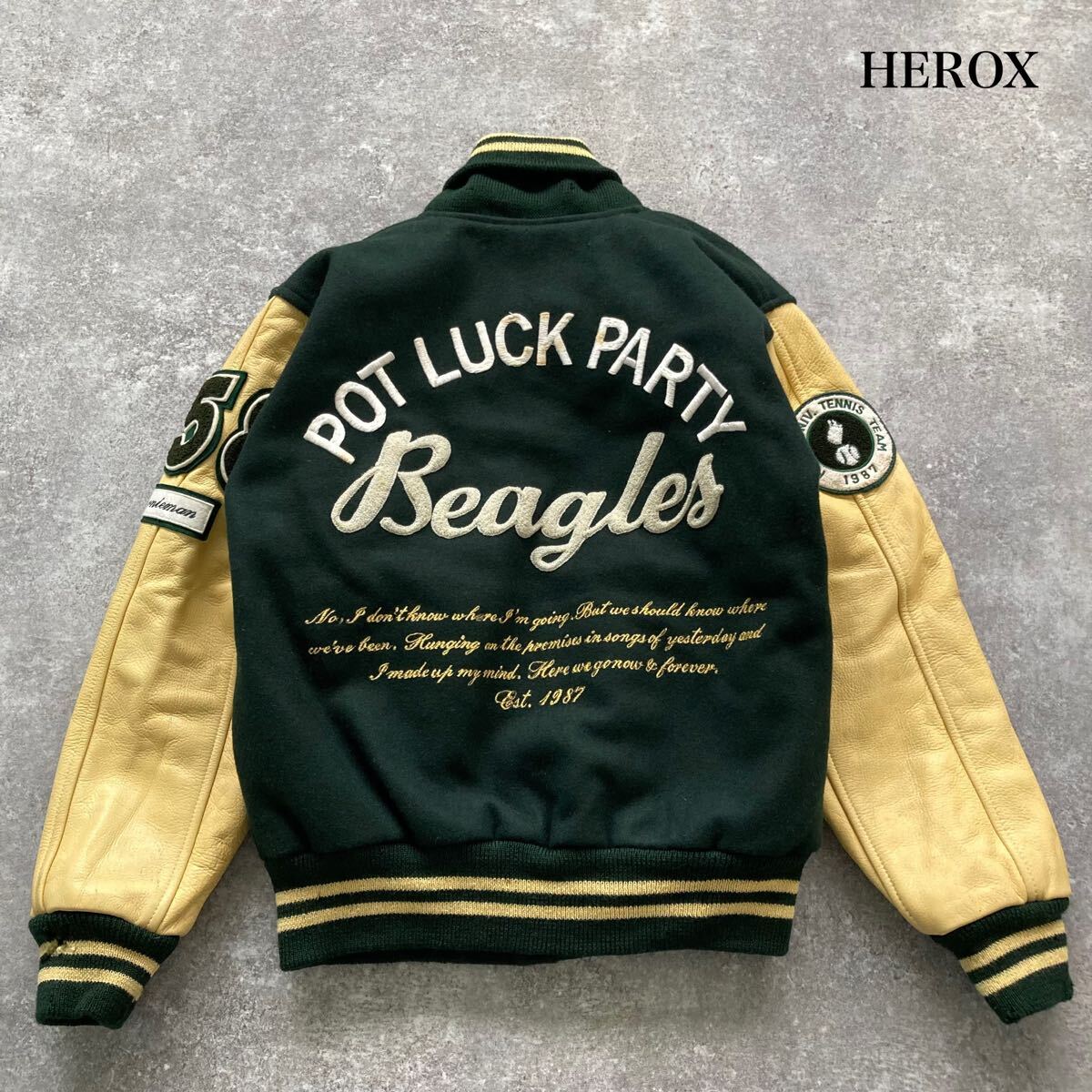 HEROX】CHUO SPORTSWEAR スタジャン スタジアムジャンパー 法政 HEROX】CHUO SPORTSWEAR スタジャン スタジアムジャンパー 法政