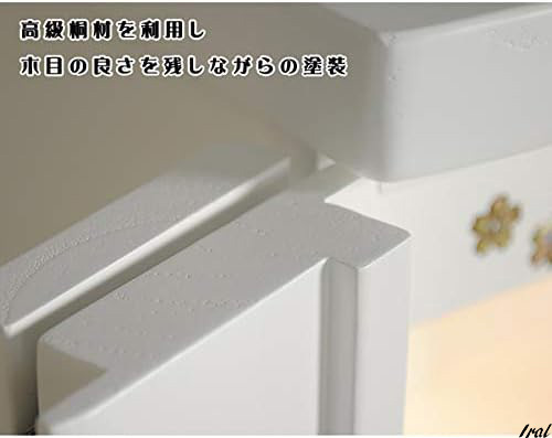 天然桐材の木目を残した軽い白仏壇】 ホワイト 照明 LED 軽量 桜 天然桐材の木目を残した軽い白仏壇】 ホワイト 照明 LED 軽量 桜