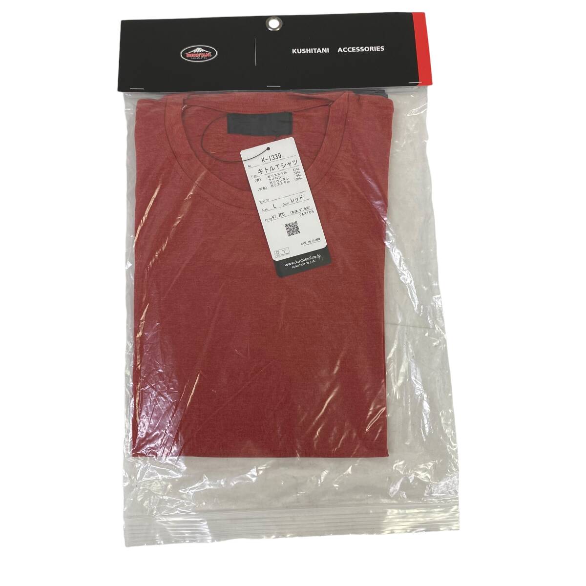 【未使用品】 KUSHITANI　クシタニ　K-1339 キトルTシャツ（レッド） Lサイズ レッド系 赤系 14196-60