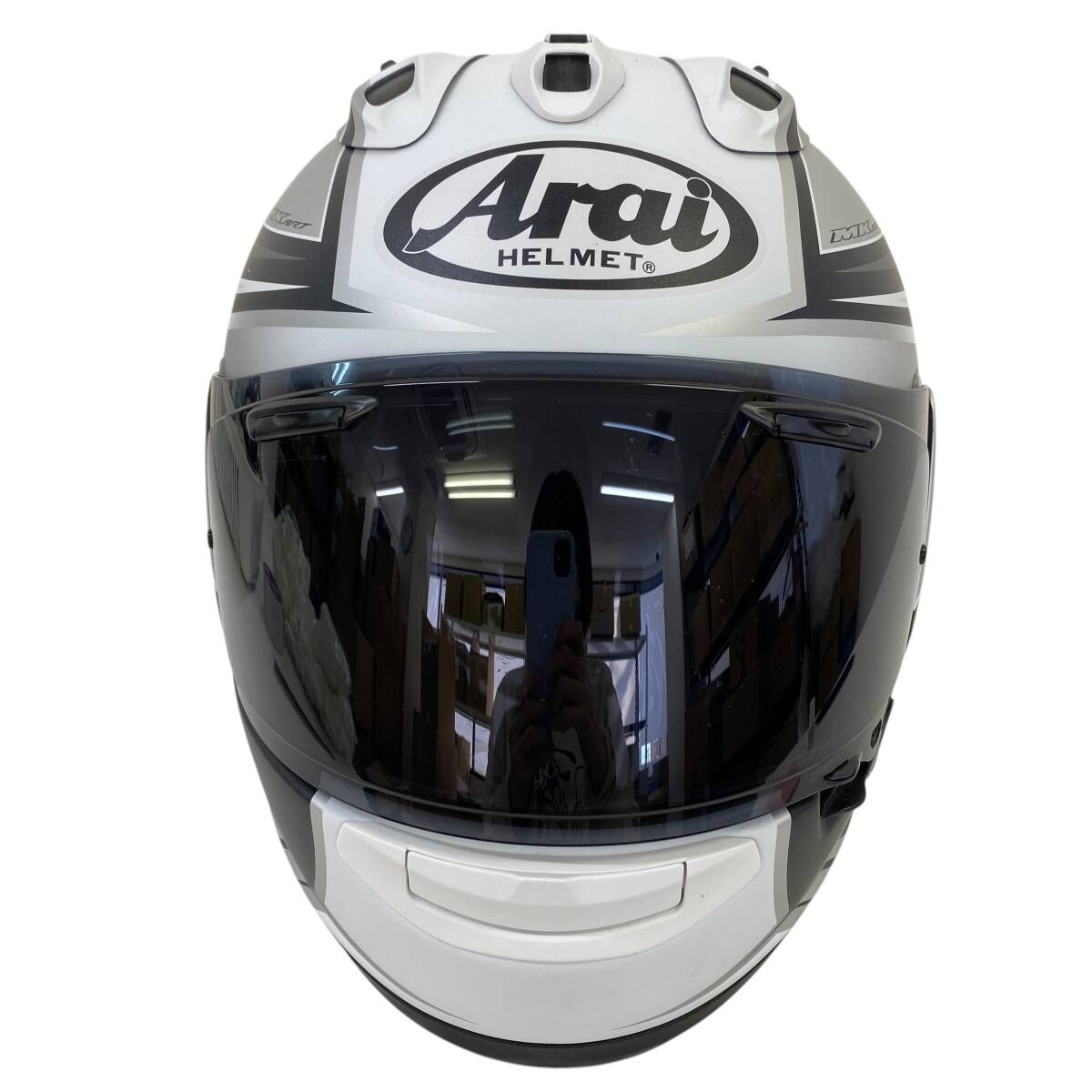 【即決】 Arai アライ RX-7X MAZE メイズ フルフェイスヘルメット 　※スモークシールド付き Mサイズ ホワイト系 白系 14202-120