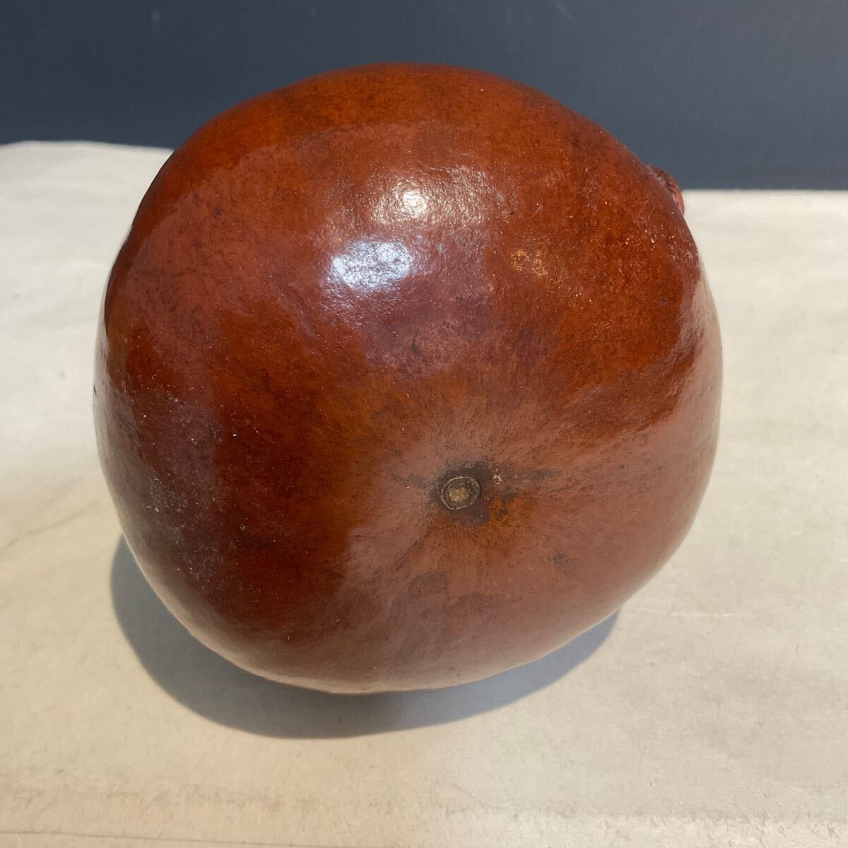 4122503 時代物 天然瓢箪 ひょうたん 全長約20㎝ 環つき 木箱入 4122503 時代物 天然瓢箪 ひょうたん 全長約20㎝ 環つき 木箱入