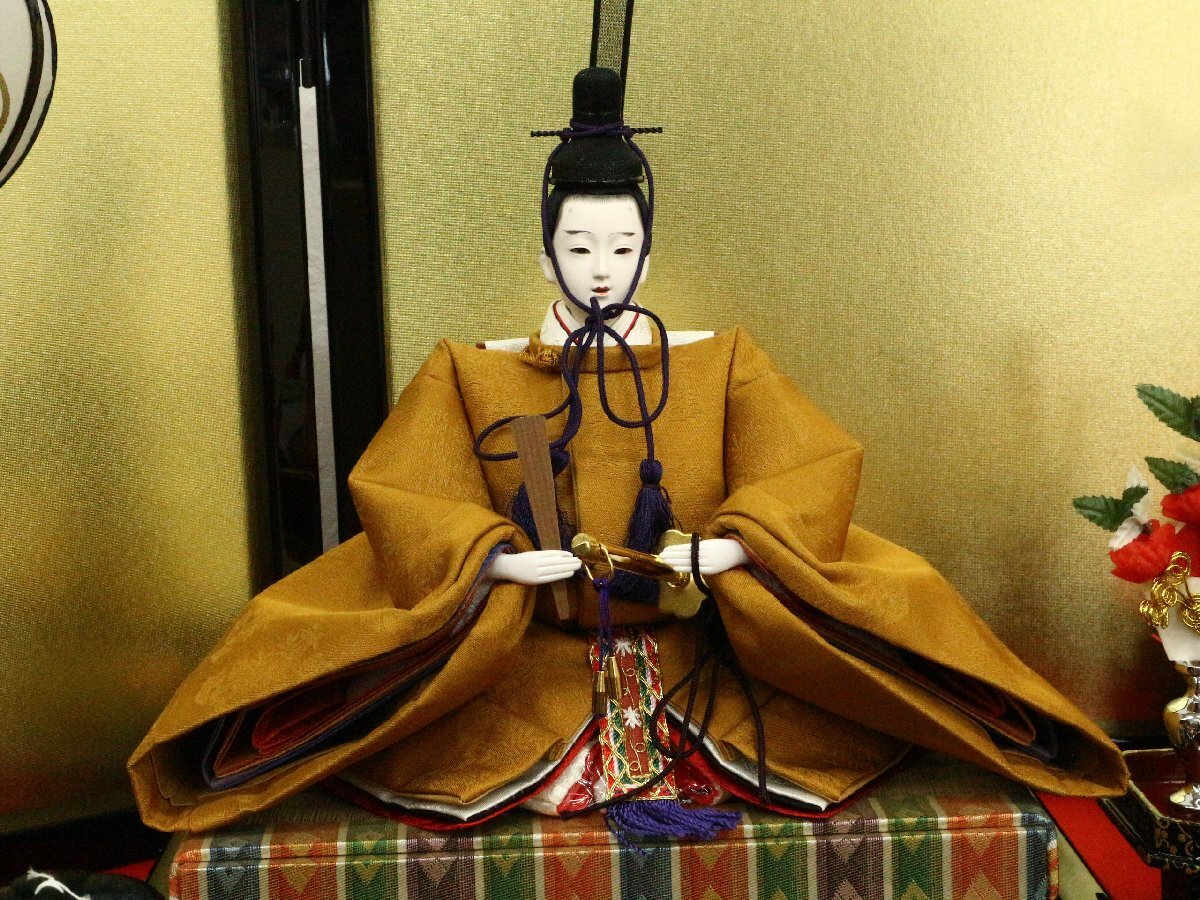 節句人形工芸士 清水文平 作 正絹有職 雛段飾 東京久月監製 伝統 節句人形工芸士 清水文平 作 正絹有職 雛段飾 東京久月監製 伝統