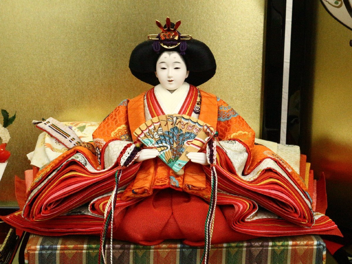 節句人形工芸士 清水文平 作 正絹有職 雛段飾 東京久月監製 伝統 節句人形工芸士 清水文平 作 正絹有職 雛段飾 東京久月監製 伝統