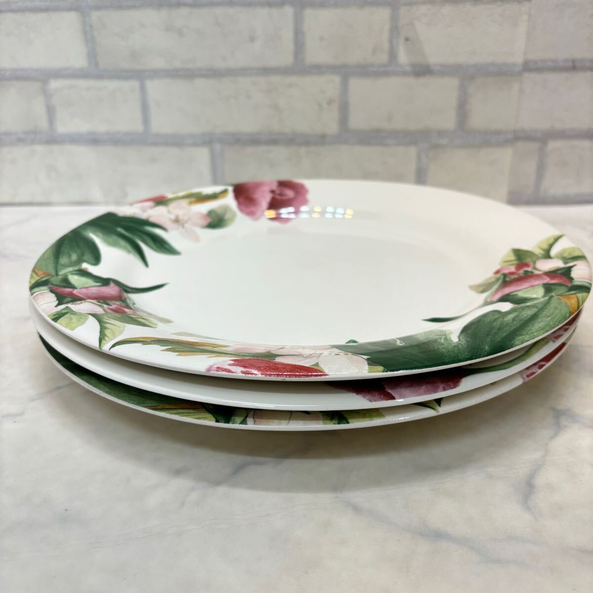 美品 3枚セット フランス製 Gien Volupte フランスの庭園 美しい 美品 3枚セット フランス製 Gien Volupte フランスの庭園 美しい