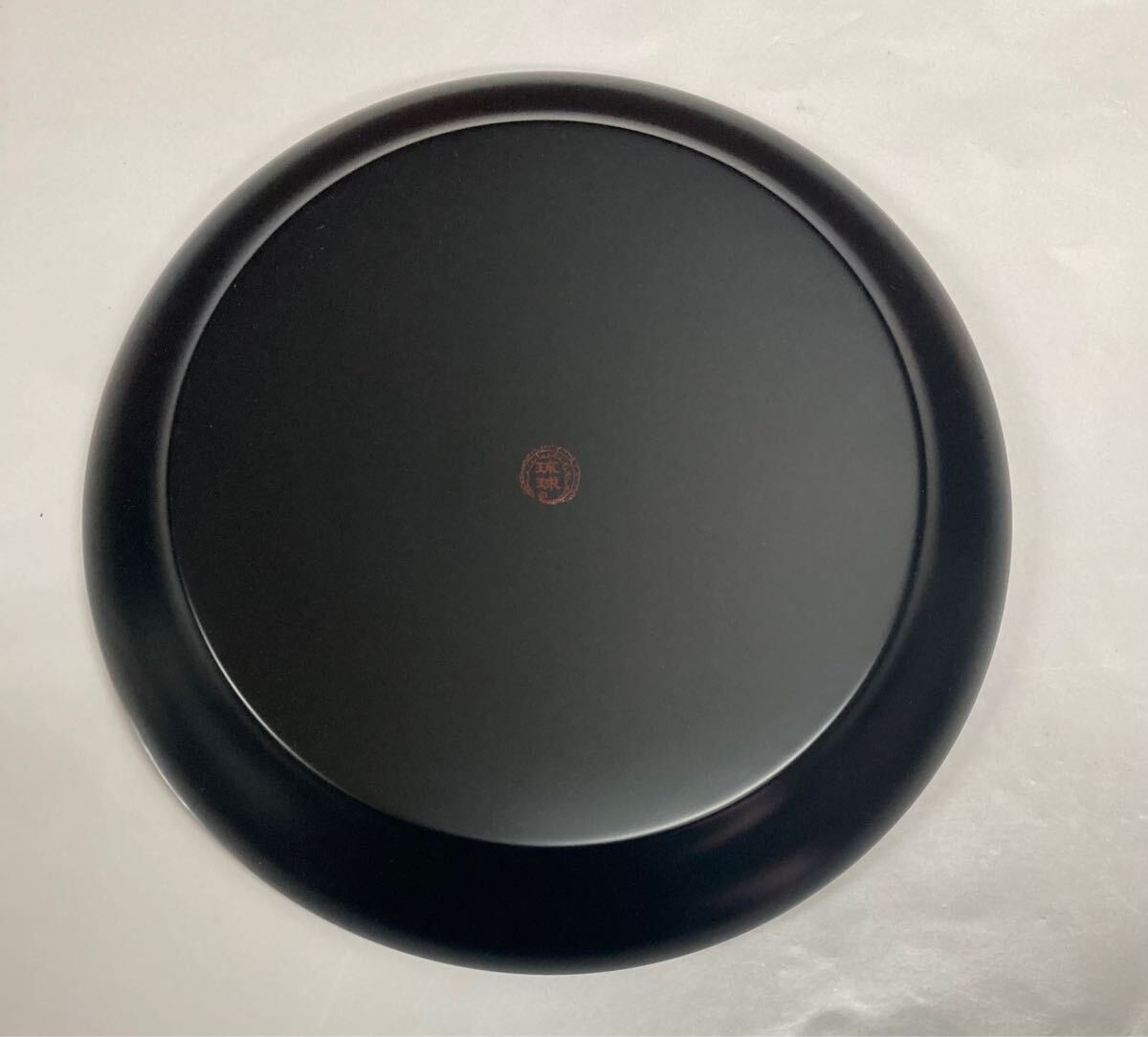 未使用 ♪ 琉球漆器 盆 直径:約24cm 深さ:約3.8cm 沖縄伝統 未使用 ♪ 琉球漆器 盆 直径:約24cm 深さ:約3.8cm 沖縄伝統