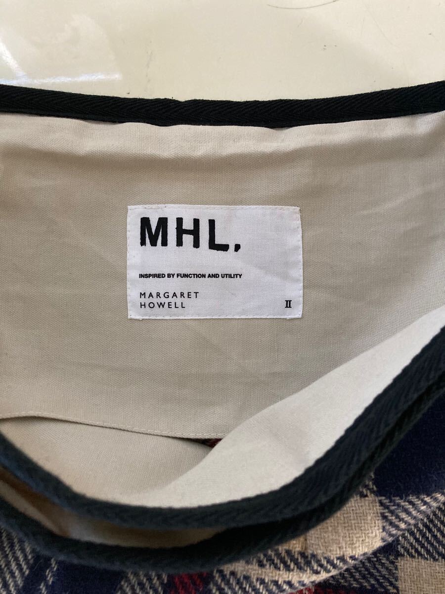 MHL. マーガレットハウエル ☆ ウール100% クラップスカート MHL. マーガレットハウエル ☆ ウール100% クラップスカート