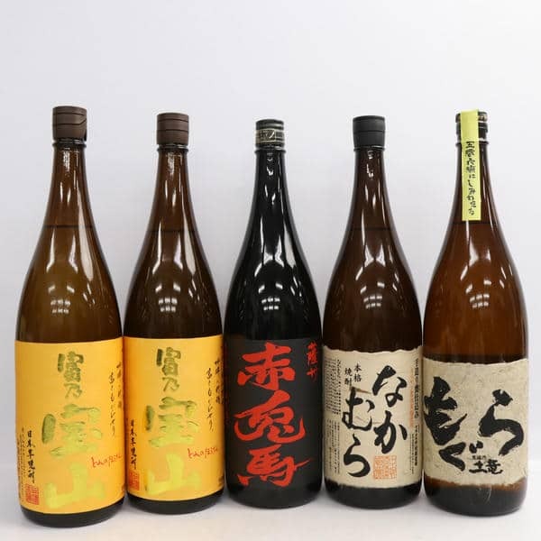 【5本セット】焼酎各種（なかむら 手造り甕仕込み 25度 1800ml 詰日24.04 等）F24K170011