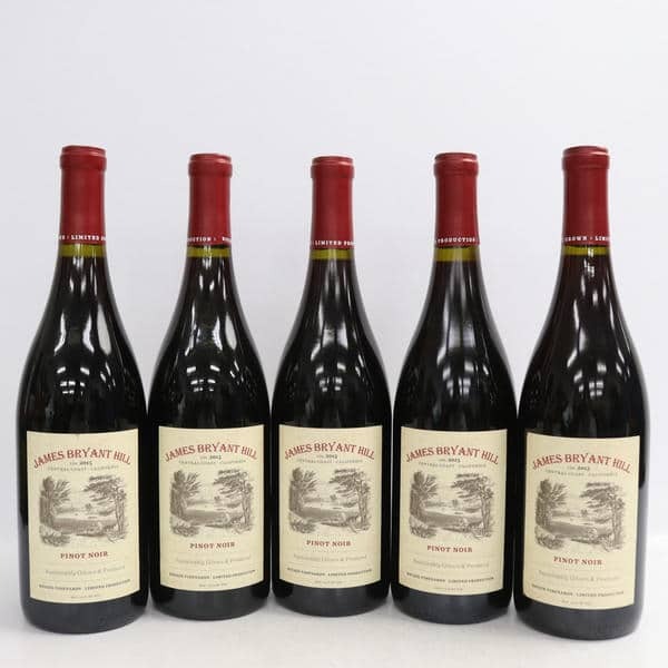 1円~【5本セット】James Bryant Hill（ジェームズ ブライアン ヒル）ピノ ノワール 2015 13.5％ 750ml R24J040479