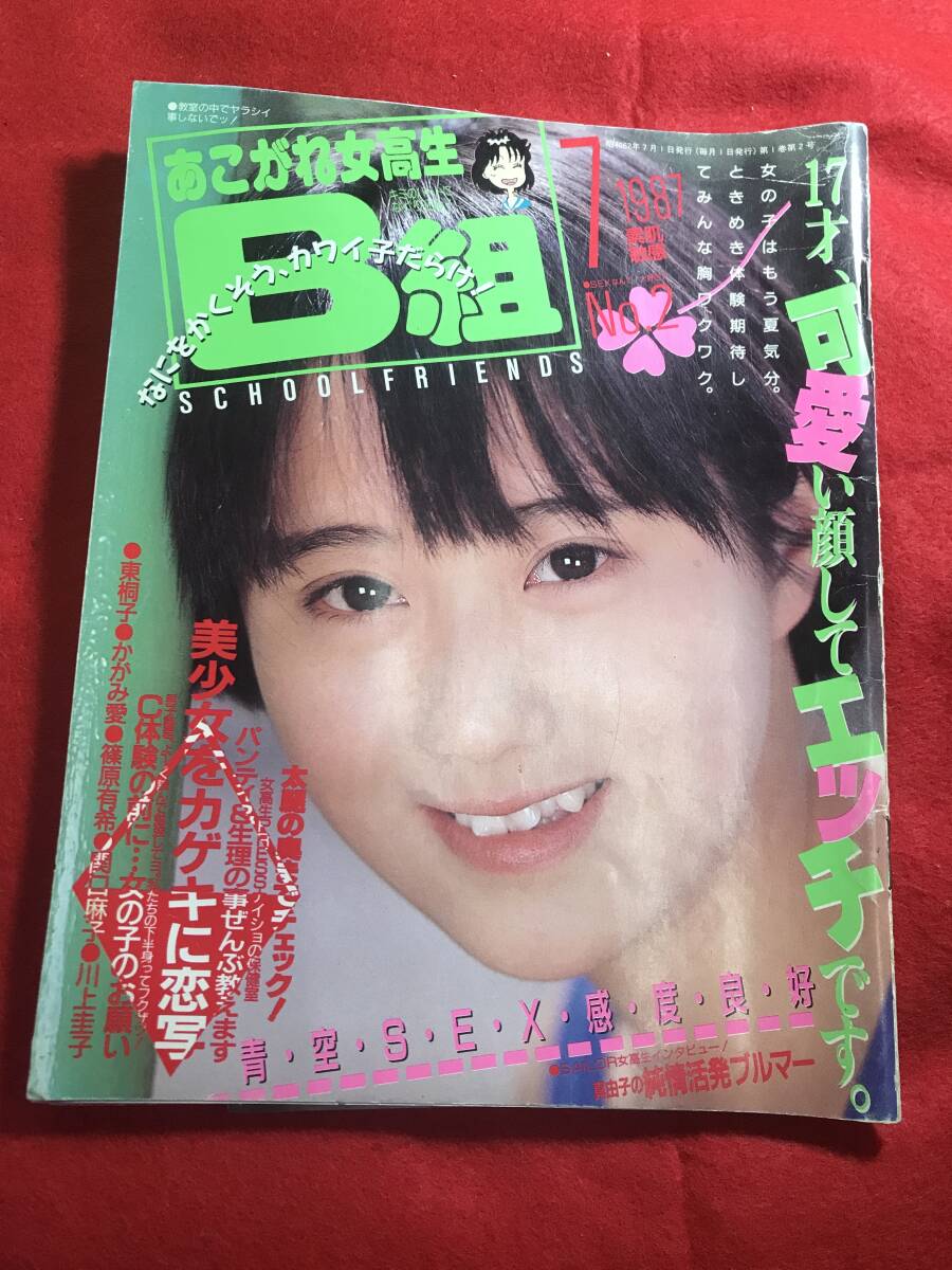 H017 雑誌 当時物 あこがれ女高生B組 1987年7月 No.2 考友社出版