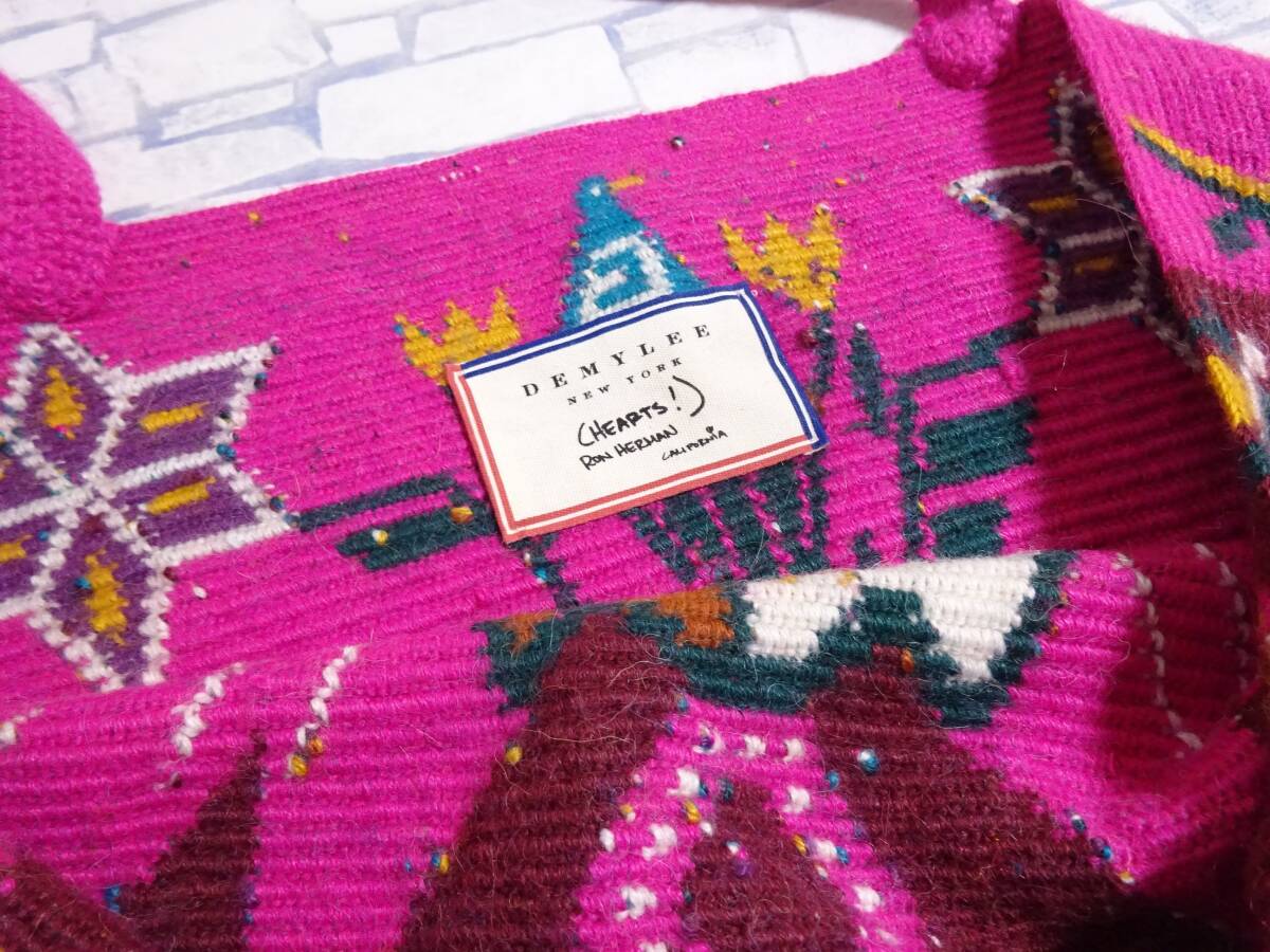 DEMYLEE x Ron Herman トートバッグ ニット ショッキングピンク エンジ デミリー ロンハーマン_画像6