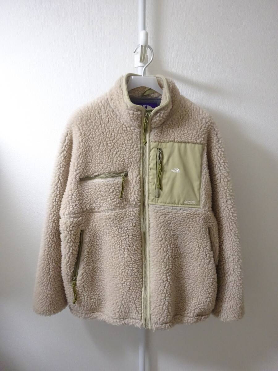 ノースフェイス パープルレーベル x ナナミカ GORE-TEX ゴアテックス ウールボアフリースフィールドジャケット ベージュ レディース WS